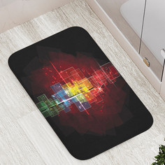 Коврик противоскользящий JoyArty "Геометрия космоса" для ванной сауны бассейна 77х52 см