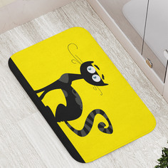 Коврик противоскользящий JoyArty "Удивленный кот" для ванной, сауны, бассейна, 77х52 см