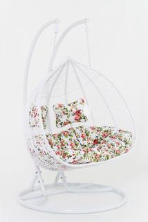 Подвесное кресло Vinotti 44-002-03 Белый с цветочным узором