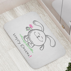 Коврик противоскользящий JoyArty "Набросок кролика" для ванной сауны бассейна 77х52 см