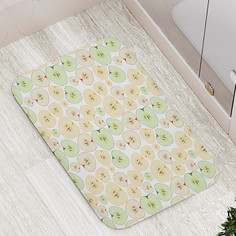 Коврик противоскользящий JoyArty "Дольки яблок" для ванной сауны бассейна 77х52 см