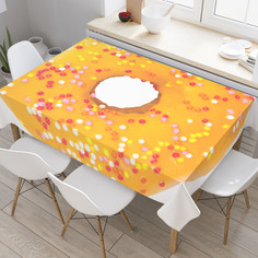 Прямоугольная водоотталкивающая скатерть на стол JoyArty с рисунком 120 на 145 см