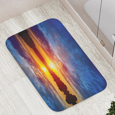 Коврик JoyArty "Безветренный закат на озере" для ванной сауны бассейна 77х52 см