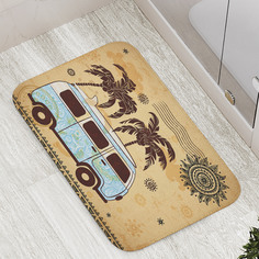 Коврик противоскользящий JoyArty "Бус серфингиста" для ванной, сауны, бассейна, 77х52 см