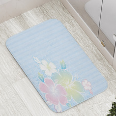 Коврик противоскользящий JoyArty "Букет больших цветов" для ванной, сауны,бассейна,77х52см