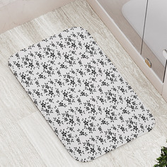 Коврик противоскользящий JoyArty "Лепестки и листья" для ванной, сауны, бассейна, 77х52 см