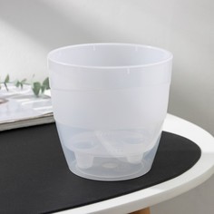 Кашпо со вставкой «Грация», 1,2 л, цвет прозрачный Plast Avenue