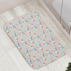 Коврик противоскользящий JoyArty "Лошадки на гирлянде" для ванной сауны бассейна,77х52см