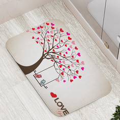 Коврик противоскользящий JoyArty "Влюбленные на качели" для ванной сауны,бассейна,77х52см