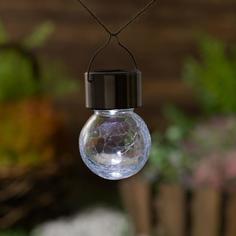 Luazon Lighting на солнечной батарее "Лампочка Прозрачная", 60х90 мм, стекло