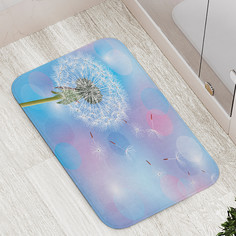 Коврик противоскользящий JoyArty "Седой одуванчик" для ванной сауны бассейна 77х52 см