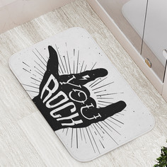 Коврик противоскользящий JoyArty "Это рок" для ванной сауны бассейна 77х52 см