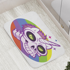 Коврик противоскользящий JoyArty "Череп единорога" для ванной, сауны, бассейна, 77х52 см