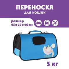 Сумка - переноска раскладная, каркасная «Везёт» 43x20x27 см Пушистое счастье