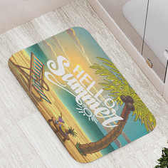 Коврик противоскользящий JoyArty "Встреча лета на пляже" для ванной,сауны,бассейна,77х52см