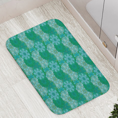 Коврик JoyArty "Наложение цветочной мандалы" для ванной, сауны, бассейна, 77х52 см