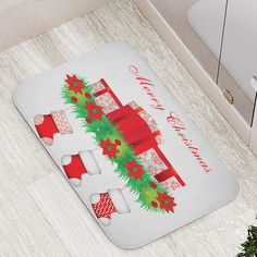 Коврик противоскользящий JoyArty "Рождественские валенки"для ванной,сауны,бассейна,77х52см