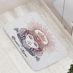 Коврик противоскользящий JoyArty "Королева пчел" для ванной сауны бассейна 77х52 см