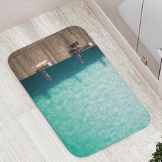 Коврик противоскользящий JoyArty "Голая пристань" для ванной, сауны, бассейна, 77х52 см