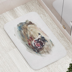 Коврик противоскользящий JoyArty "Медвежий рык" для ванной, сауны, бассейна, 77х52 см