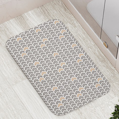 Коврик противоскользящий JoyArty "Элементы зигзага" для ванной сауны бассейна 77х52 см