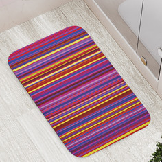 Коврик JoyArty "Разноцветная полосатость" для ванной, сауны, бассейна, 77х52 см