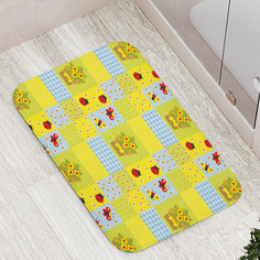 Коврик противоскользящий JoyArty "Лоскутная весна" для ванной, сауны, бассейна, 77х52 см