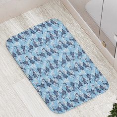 Коврик противоскользящий JoyArty "Растительные завитки" для ванной, сауны,бассейна,77х52см