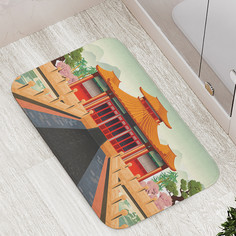 Коврик противоскользящий JoyArty "Вход в Китайский храм" для ванной,сауны,бассейна,77х52см