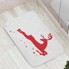 Коврик противоскользящий JoyArty "Летящий олень" для ванной сауны бассейна 77х52 см