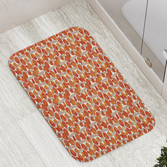 Коврик противоскользящий JoyArty "Маковая плантация" для ванной, сауны, бассейна, 77х52 см