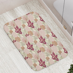 Коврик противоскользящий JoyArty "Флористический арт" для ванной, сауны, бассейна, 77х52см