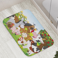 Коврик противоскользящий JoyArty "Домашний скот" для ванной, сауны, бассейна, 77х52 см