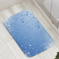 Коврик противоскользящий JoyArty "Капли на стекле" для ванной, сауны, бассейна, 77х52 см