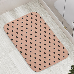 Коврик противоскользящий JoyArty "Горошек на пастели" для ванной, сауны, бассейна, 77х52см