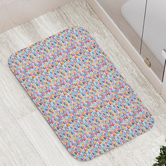 Коврик противоскользящий JoyArty "Разноцветие камней" для ванной сауны бассейна 77х52см