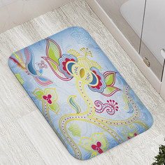 Коврик противоскользящий JoyArty "Самобытный цветок" для ванной, сауны, бассейна, 77х52 см