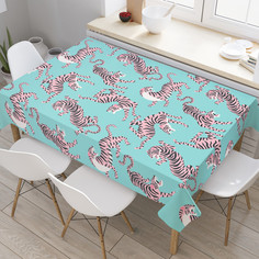 Прямоугольная водоотталкивающая скатерть на стол JoyArty с рисунком 120 на 145 см