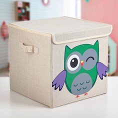 Корзины и коробки с крышкой, Совушка, 30х30х28,5 см No Brand