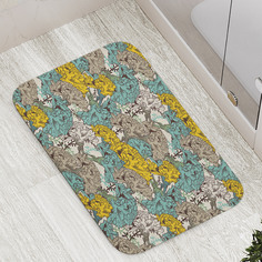 Коврик противоскользящий JoyArty "Пышность цветов" для ванной, сауны, бассейна, 77х52 см