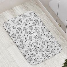 Коврик противоскользящий JoyArty "Растительные зонтики" для ванной, сауны,бассейна,77х52см