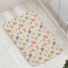 Коврик JoyArty "Рождественские предметы" для ванной сауны бассейна 77х52 см