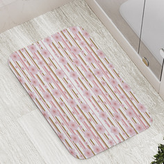 Коврик противоскользящий JoyArty "Цветение полос" для ванной, сауны, бассейна, 77х52 см
