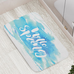 Коврик противоскользящий JoyArty "Весенняя акварель" для ванной сауны бассейна 77х52 см