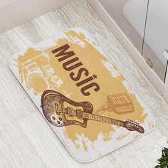 Коврик противоскользящий JoyArty "Музыка ночи" для ванной сауны бассейна 77х52 см