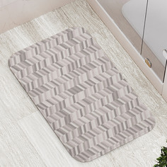 Коврик противоскользящий JoyArty "Зигзаг моно" для ванной сауны бассейна 77х52 см