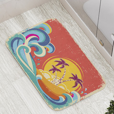 Коврик противоскользящий JoyArty "Сказочный остров" для ванной, сауны, бассейна, 77х52 см