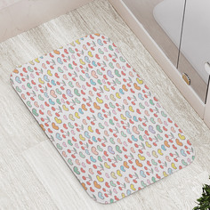 Коврик противоскользящий JoyArty "Вишневая любовь" для ванной, сауны, бассейна, 77х52 см