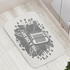 Коврик противоскользящий JoyArty "Я люблю рок-н-ролл" для ванной сауны бассейна 77х52см