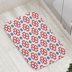 Коврик противоскользящий JoyArty "Геометрические цветы" для ванной, сауны,бассейна,77х52см